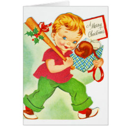 Cartão Feliz Natal Pequeno Pai Natal