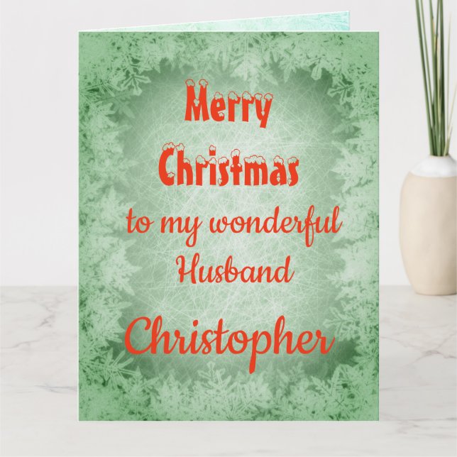 Cartão Feliz Natal Personalizado Marido (Frente)