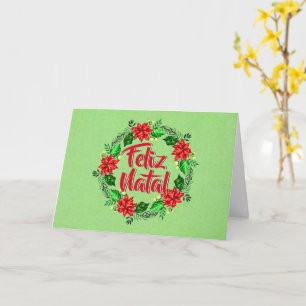 Cartão Feliz Natal Português Feliz Natal Saudação