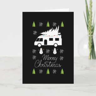 Cartão Feliz Natal presente festivo para Campista Motorho