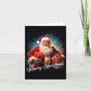 Cartão Feliz Natal - Presidente Trump Papai noel Engraçad