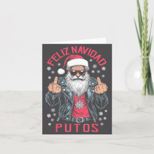 Cartão Feliz Natal Putos Engraçado Indelicado Espanhol Pa