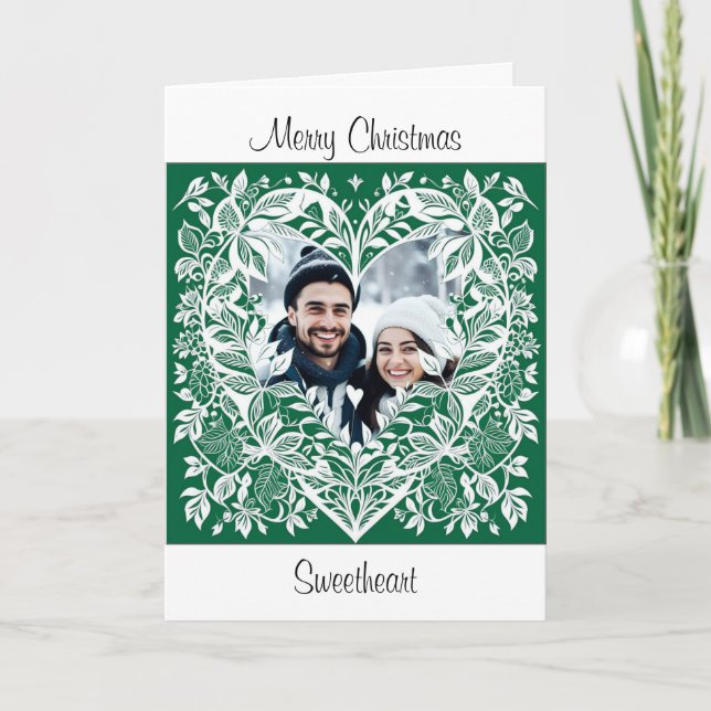 Cartão Feliz Natal Querido | Foto de Natal (Frente)