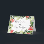 Cartão Feliz Natal Red Holly Modern Script Holiday Ca<br><div class="desc">Design apresenta groselhas vermelhas e folhas botânicas verdes com um Feliz Natal e Feliz ano novo em uma moderna escrita de pincel.</div>