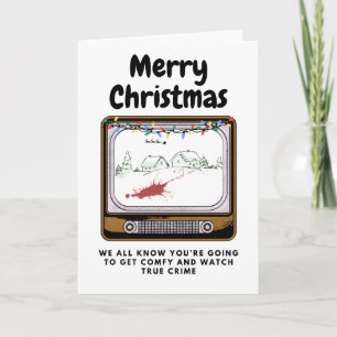 Cartão Feliz Natal Sabemos que você está assistindo crime