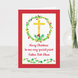 Cartão Feliz Natal Sacerdote