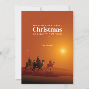 Cartão Feliz Natal Saudação dos Três Reis Magos