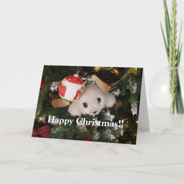 Cartão Feliz Natal - Selo de Brinquedo Suave (Frente)