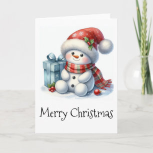 Cartão Feliz Natal Snowman