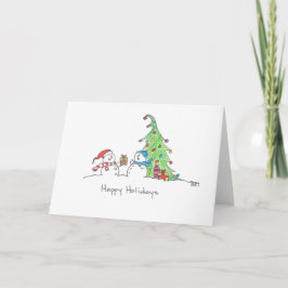 Cartão Feliz Natal Snowman