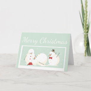 Cartão Feliz Natal Snowman Humor