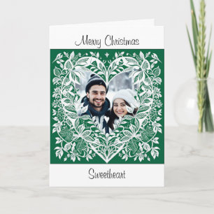 Cartão Feliz Natal Sweetheart Foto de Natal