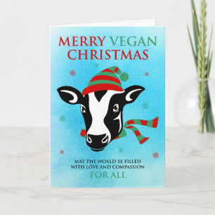 Cartão Feliz Natal Vegano (personalize a mensagem dentro)