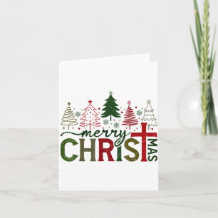 Cartão Feliz Natal Xmas Cristão Jesus Família Pijama