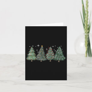 Cartão Feliz Natal Xmas Trees Luzes Família Pijama H