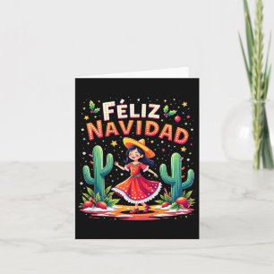Cartão Feliz Navidad 2025 Feliz Natal Mexicano Espanhol