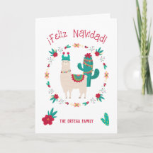 Feliz Navidad Bright e Festivo Llama Natal