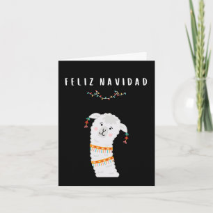 Cartão Feliz Navidad lhama engraçado Natal espanhol