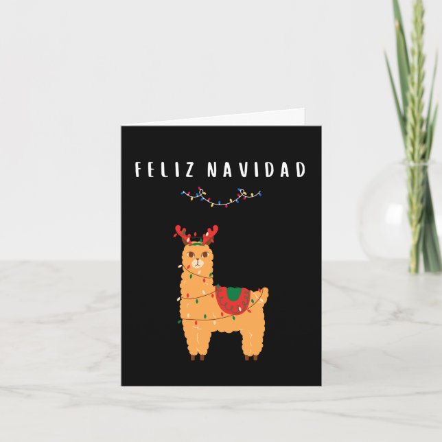 Cartão Feliz Navidad Natal mexicano em espanhol (Frente)