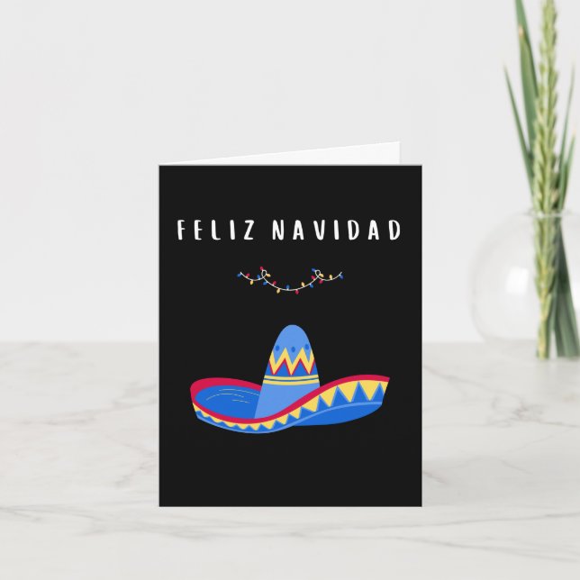 Cartão Feliz Navidad Natal mexicano em espanhol (Frente)
