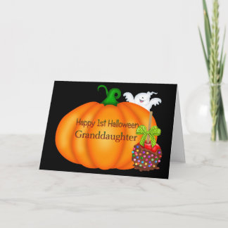 Cartão Feliz neta de Halloween de 1rua