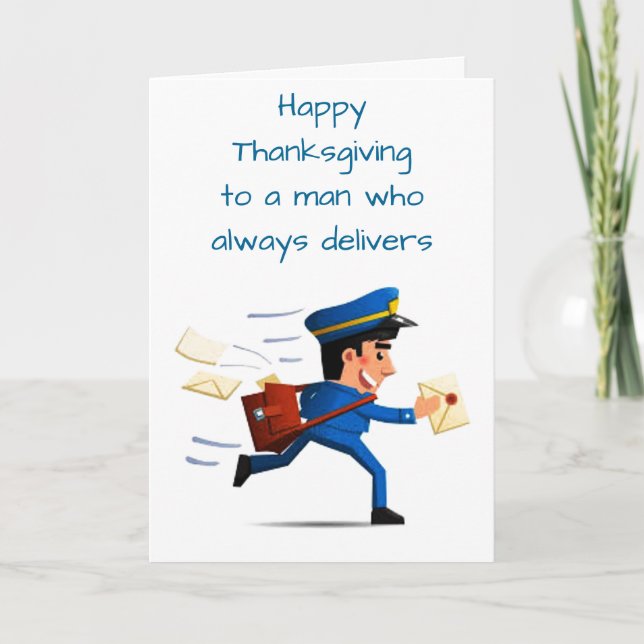 CARTÃO FELIZ * OBRIGADO * UM HOMEM QUE SEMPRE DÁ (Frente)