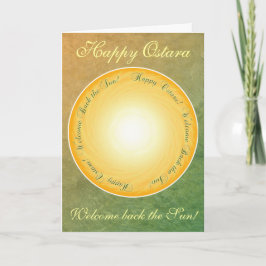 Cartão Feliz Ostara! Bem-vindo de volta ao Sol!