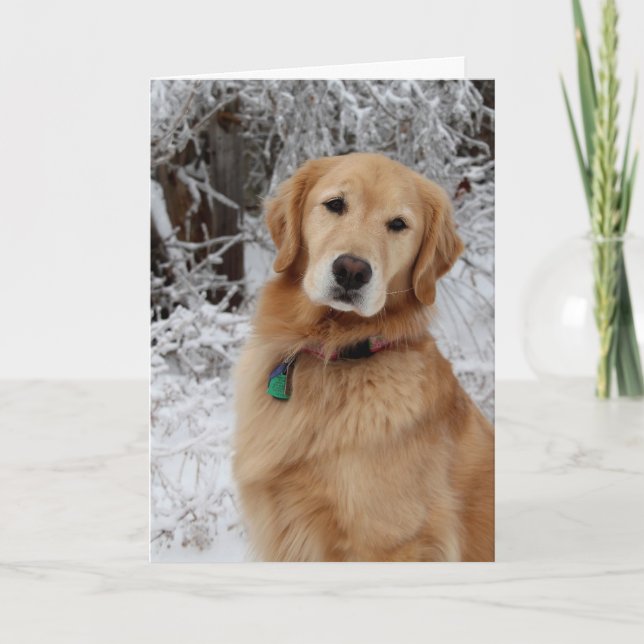 Cartão Feliz Ouro de Natal (Frente)