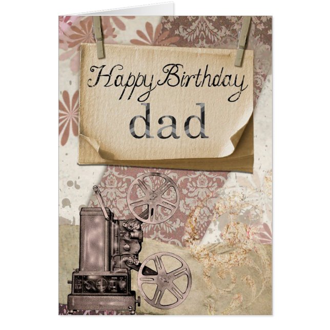 Cartão Feliz Pai de aniversário (Frente)
