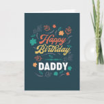 Cartão Feliz Pai de aniversário<br><div class="desc">Feliz Cartão de Pai de aniversário,  design de arte floral Vintage.
com a citação "Você é meu MELHOR PAI e é meu MELHOR AMIGO" (pode ser personalizado para ajustado de suas necessidades)Cartão de aniversário especial para seu pai ou pai.</div>