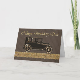 Cartão Feliz Pai de aniversário Classic car