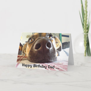 Cartão Feliz Pai de Aniversário que eu admiro! Cachorro