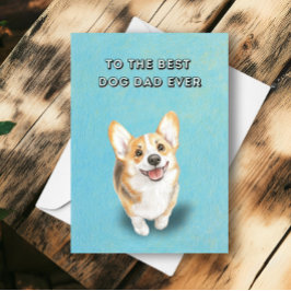 Cartão Feliz Pai de Cachorro Feliz, Melhor Dia de os pais
