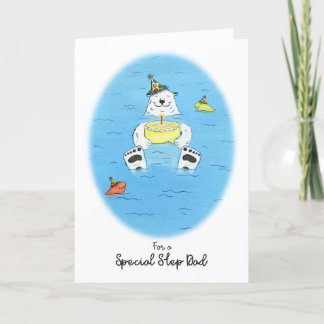 Cartão Feliz Pai Especial de Aniversário, Urso Polar, Bol