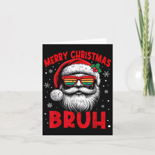 Cartão Feliz Pai Natal Feliz Bruh Retro Men W
