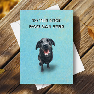 Cartão Feliz Pai preto no melhor cachorro Dia de os pais