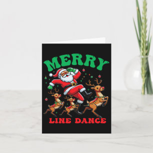 Cartão Feliz Papais noeis De Dança Da Linha De Natal E
