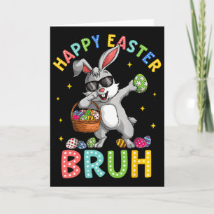 Cartão Feliz Páscoa Bruh Coelho Bunny Divertido Páscoa Cr