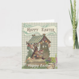 Cartão Feliz Páscoa imagem antiga da Carta de Páscoa