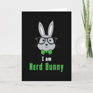 Cartão Feliz Páscoa Nerd Geekt Bunny Ovo de Páscoa Presen