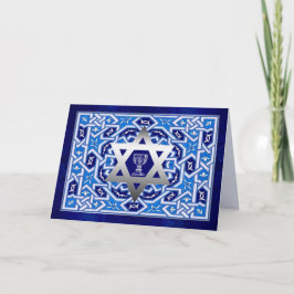 Cartão Feliz Passover. Estrela da Copa David e Kiddush