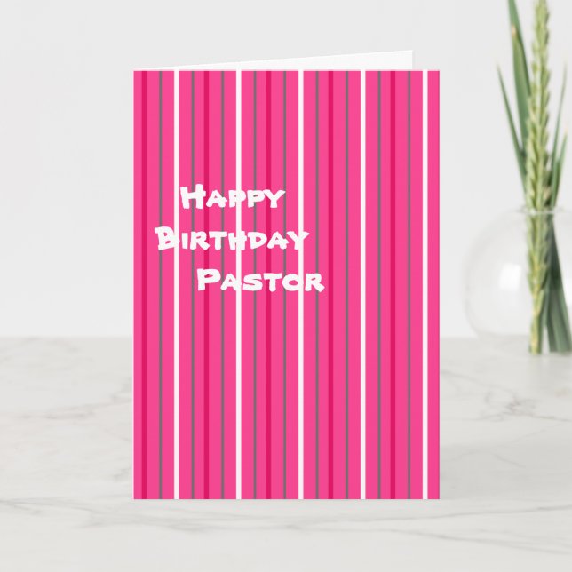 Cartão Feliz Pastor de Aniversário (Frente)