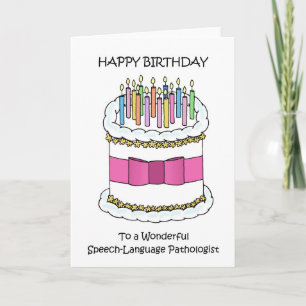 Cartão Feliz Patologista da Língua de Aniversário
