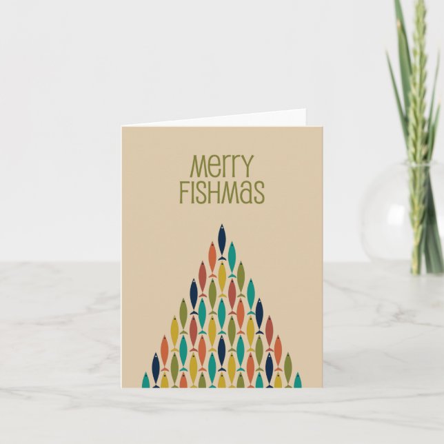 Cartão Feliz Peixesmas Piada De Natal Peixes Meio Do Sécu (Frente)
