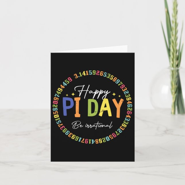 Cartão Feliz Pi Day Engraçado Professor De Math Lover 3.1 (Frente)