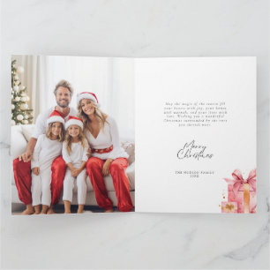 Cartão Feliz presente de fotografia de água de Natal