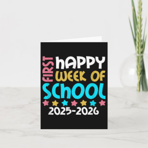 Cartão Feliz Primeira Semana Da Escola 2025 2026 Meninas