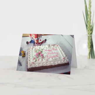 Cartão Feliz Primeiro Aniversário Elisabeth