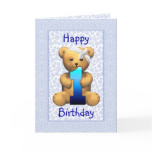 Feliz primeiro aniversario Teddy Bear