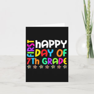 Cartão Feliz Primeiro Dia Da 7 De Volta Ao Ensino